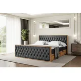 altdecor Boxbett 140 x 200 cm H3 Schwarz