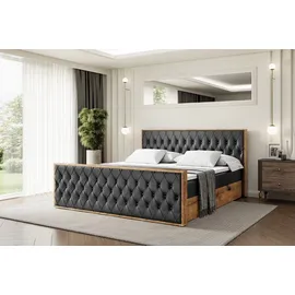 altdecor Boxbett 140 x 200 cm H3 Schwarz