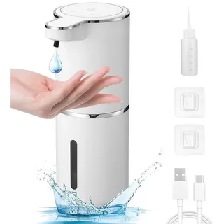 DOPWii Seifenspender Automatischer Wandmontage Schaumseifenspender Elektrischer, (1-tlg), Seifenspender Set USB-Aufladung mit Sensor Infrarot Bewegungssensor