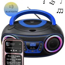 Denver TDB-212BU DAB+ Boombox Mit DAB+/FM-Radio, Bluetooth-Funktion,Blue
