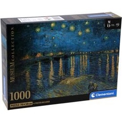 Clementoni Puzzle 1000 Gogh Sternennacht Kompaktbox (1000 Teile)