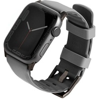 Uniq pasek Linus Apple Watch Series 4/5/6/7/8/SE/SE2/Ultra 42/44/45mm. Airosoft Silicone szary/chalk (45 mm, 44 mm, 42 mm), Uhrenarmband, Grau