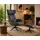 flexlux Relaxsessel More Leder 90 x 107 x 89 cm Grau mit Kopfteil