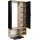 ax living Garderobenschrank Milanoir 100 x 189,4 x 33 cm Artisan Eiche/Schwarz