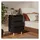 vidaXL Nachtschrank mit Massivholz-Beinen 40 x 35 x 69 cm Schwarz