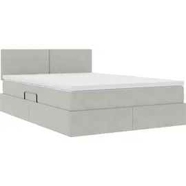 vidaXL Bett 140 x 190 cm Hellgrau