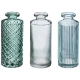 Atmosphera Créateur d'intérieur Glasvase SINGLE, 3 Solifloren, Glas, grün - Grün
