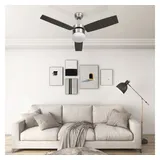 vidaXL Deckenventilator mit Lampe und Fernbedienung 108 cm dunkelbraun