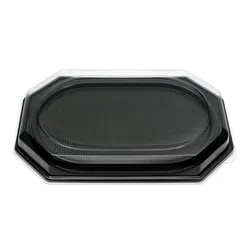 10 Catering- Trays schwarz inklusive DECKEL, 560 x 380 x 90 mm, 1167+1173, C