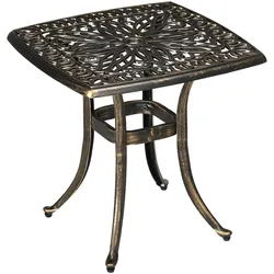 Outsunny Garten Beistelltisch Aluminium