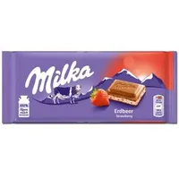 Milka Erdbeer Schokolade 100g