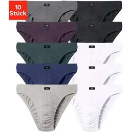H.I.S. H.I.S »Herren Minislip« Packung, 10 Stk., in Baumwoll-Mix Gr. 8 (XXXL) - 10 Stk., weiß, grau-meliert, blau, blau-grün, aubergine, anthrazit, schwarz, , 23760117-8 10 Stk.