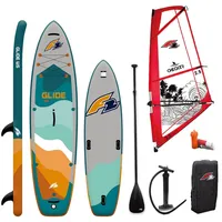 F2 Set Glide SUP 10'2" mit Windsurfsegel Checker 3.5qm