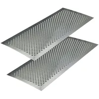 Baumarktplus Trittschutzblech Lochblech Alu gebördelt 1000 x400 mm 1,5mm