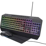 Trust GXT791 Kabelgebunden Gaming-Tastatur, Maus-Set Beleuchtet Deutsch, QWERTZ Schwarz