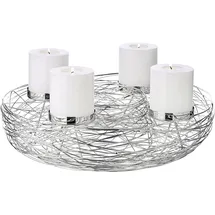 Edzard Adventskranz Laval, Edelstahl vernickelt, Ø 42 cm