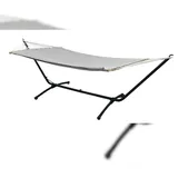Outdoor Hängematte mit Gestell - 310cm Hängemattengestell 200x120 Stabhängematte