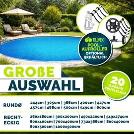 tillvex Premium Pool Solarabdeckplane blau Ø 400 cm