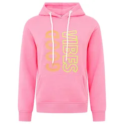 Zwillingsherz Hoodie »"Good Vibes"«, mit guten Vibes, Herzen am Arm und farbiger Stickerei Zwillingsherz Neon Pink SM (S/M)