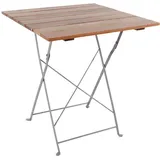 Mojawo Gartentisch Klapptisch 70 x 70 x 74 cm Braun/Grau
