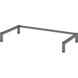 bümö Metallsockel mit Höhenjustierung - als Ergänzung zu Standardfüßen, unterstreicht den industriellen Look Ihrer bümö flexi-Serie Büromöbel
