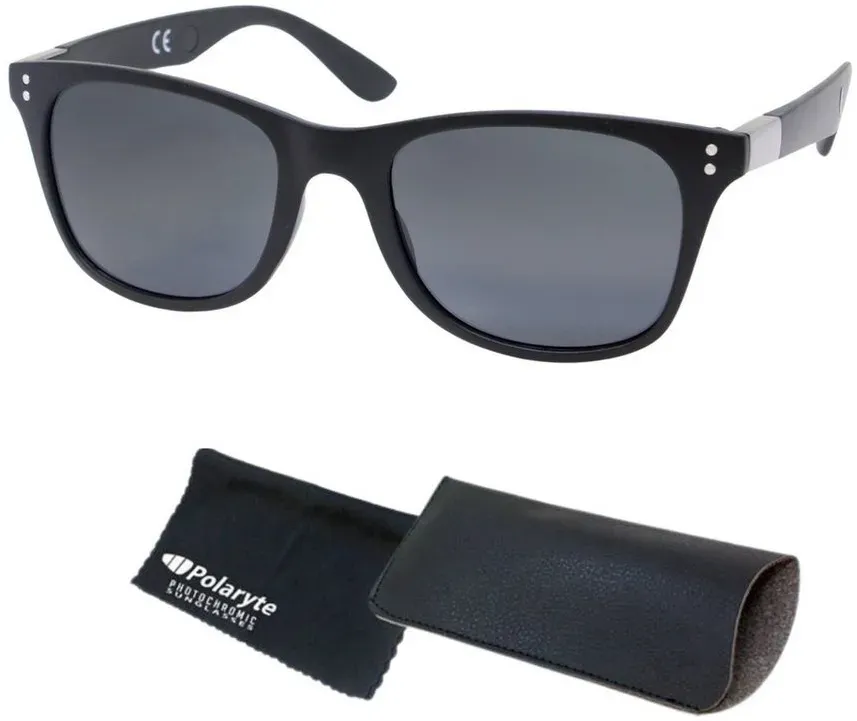 Best Direct® Sonnenbrille Polaryte Photochromic Sunglasses (Spar-Set, 1-St., mit Magnet Clip, 1er oder 2er Pack) selbsttönende, polarisierte Gläser, UV 400 schwarz