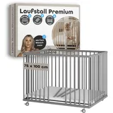 Sämann Laufgitter mit Matratze Cloud Air, Lattenrost grau Premium | Gr.: 75x100 cm