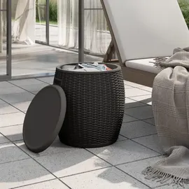 furnicato 4-in-1 Gartenbox 42,5 x 44 x 42,5 cm Schwarz