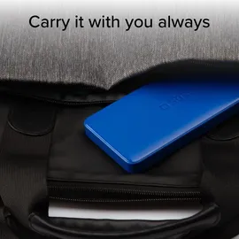 SBS Powerbank fast charge mit 10.000 mAh und 2 USB Hellblau