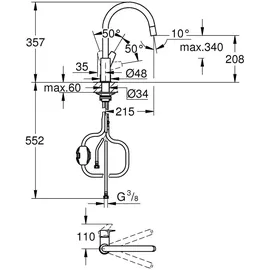 Grohe BauEdge Einhebelmischer Chrom