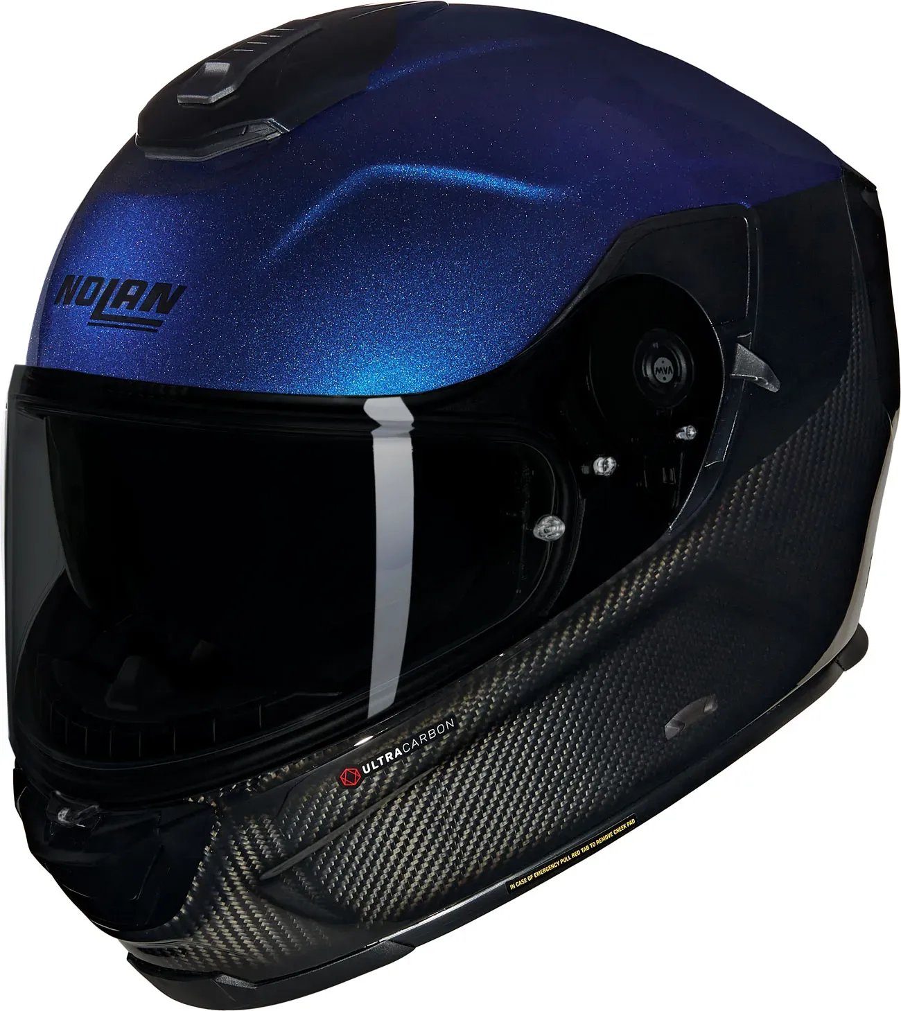 Nolan X-903 Ultra Carbon Verniciatura Speciale 341, casque intég - Noir/Bleu Foncé - S