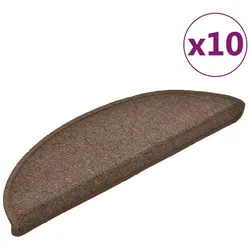 vidaXL Stufenmatten 10 Stk. 56x17x3 cm Kaffeebraun