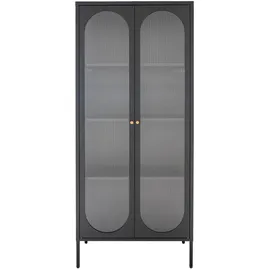 VCM Vitrine Adelaide Stahl Schwarz