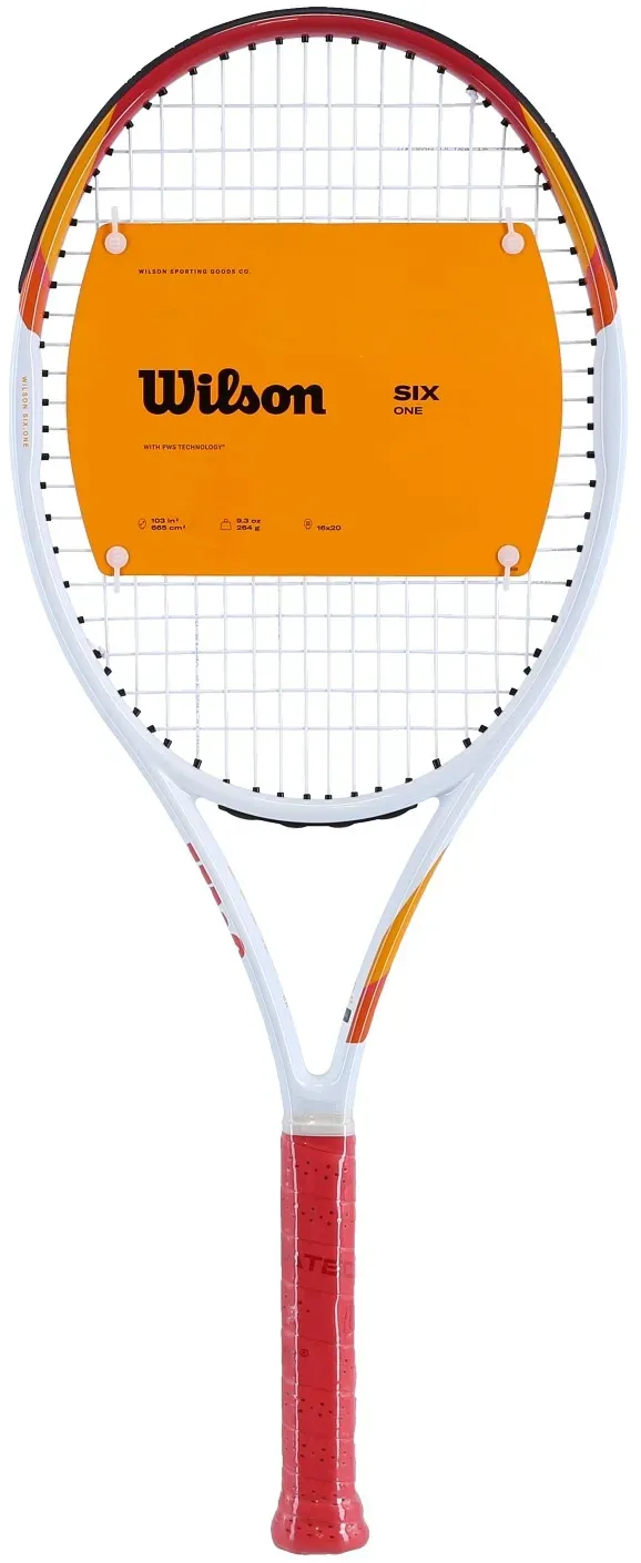 Wilson Tennisschläger Six One 103in/280g/Allround 2023 weiss - besaitet -