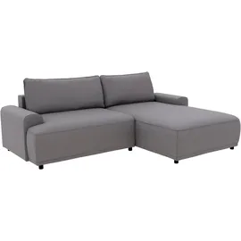 TRENDMANUFAKTUR Ecksofa TRENDMANUFAKTUR "Fordon, Schlafsofa mit Bettkasten, Couch in L-Form, Breite 250 cm", grau (anthrazit), B:250cm H:82cm T:167cm, 100% Polyester, Sofas, Ecksofa, in Struktur LUMOS, 3D-Effekt, anthrazit, Recamiere rechts