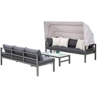 Merxx Lounge-Set Amaro grau inkl. Kissen