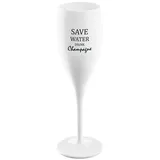 Koziol Sektglas Cheers - Save Water Kunststoff Weiß