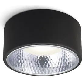 SSC-LUXon OLINO Aufputzleuchte schwarz LED mit wechselbarer Front gold oder silber - Spot Aufputz flach neutralweiß LED GX53 230V