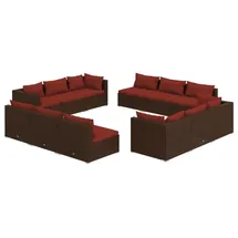 vidaXL Garten-Lounge-Set 12-tlg. braun