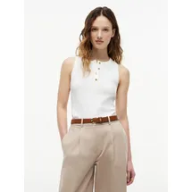 Tommy Hilfiger Gold Button Henley Top Pyjama-Shirt Beige 36/38