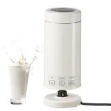 350ml Elektrischer Reisekaffeebecher mit 4-Temperaturstufen, 600W Tragbarer Milchwärmer & Thermosbecher, Kompakt mit Aufrollbarem Kabel, 304 Edelstahl, Ideal für Büro, Reise und Zuhause und Babypflege