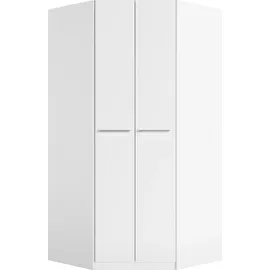 Priess Eckkleiderschrank PRIESS "Barcelona Kleiderschrank Ecklösung Raumwunder", weiß, B:95cm H:193cm T:95cm, Holzwerkstoff, Schränke, Eckkleiderschrank, in 2 Tiefen Schrank Eckschrank Garderobe