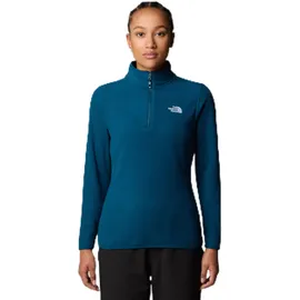 The North Face Damen 100 Glacier 1/4 Zip Sweatshirt, Midnight Petrol, L