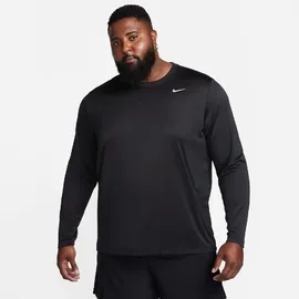Nike Dri-FIT Legend Fit ness Herren Longsleeve, schwarz - black/matte silver XL