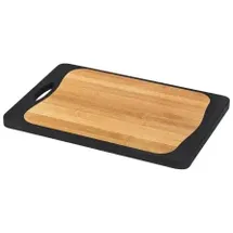Wenko Schneidebrett Kombi Kunststoff 1 Stück 33 x 23 cm Schwarz/Natur