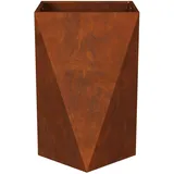 vidaXL Pflanzkübel Rostig 50 x 50 x 75 cm Wetterfeststahl