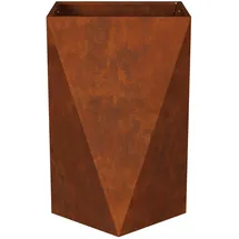 vidaXL Pflanzkübel Rostig 50 x 50 x 75 cm Wetterfeststahl