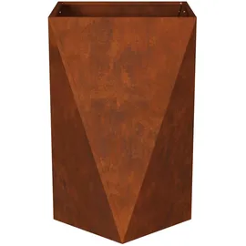 vidaXL Pflanzkübel Rostig 50 x 50 x 75 cm Wetterfeststahl
