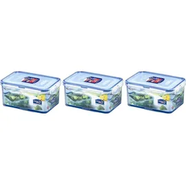 Lock & Lock Frischhaltedose rechteckig transparent 18,1 x 12,8 x 8,8 cm 1,1 l 3-teiliges Set
