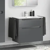 evineo ineo5 Unterschrank B: 81 cm, 2 Auszüge, mit Griffmulde, für Duravit ME by Starck Waschtisch,, BE0366AN,